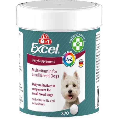Витамины 8in1 Excel Multi Vitamin Small Breed для собак мелких пород мультивитамин 70 шт Киев