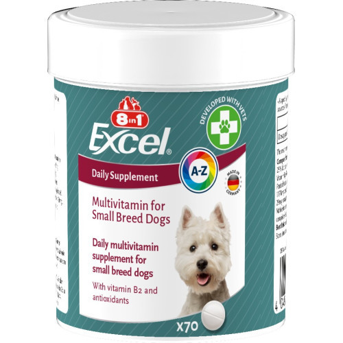 Витамины 8in1 Excel Multi Vitamin Small Breed для собак мелких пород мультивитамин 70 шт Киев - изображение 4