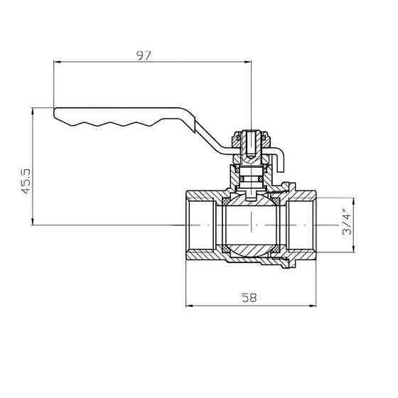 Кран шаровый ГГВ Koer Extreme KE.214-20 - 3/4