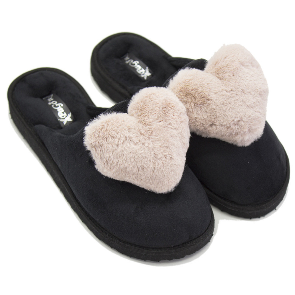 Тапочки жіночі велюр закриті із серцем "пудра" (36,37,38,39,40,41) Одеса - фото 4