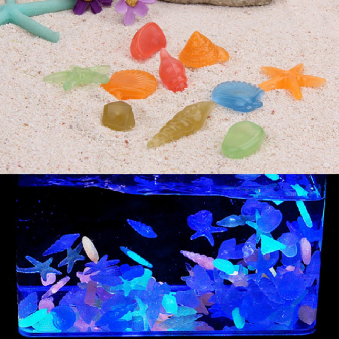 Камені в акваріум фосфорні 10 штук різнобарвний Київ - фото 1