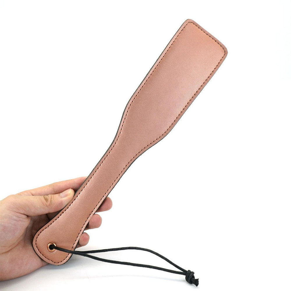 Паддл Liebe Seele Rose Gold Memory Paddle, обтягнутий натуральною шкірою, рожеве золото Sex Aura Київ - фото 5
