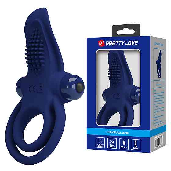 Ерекційне кільце - Pretty Love Powerful Ring Vibro Stimulator Blue Sex Aura Київ