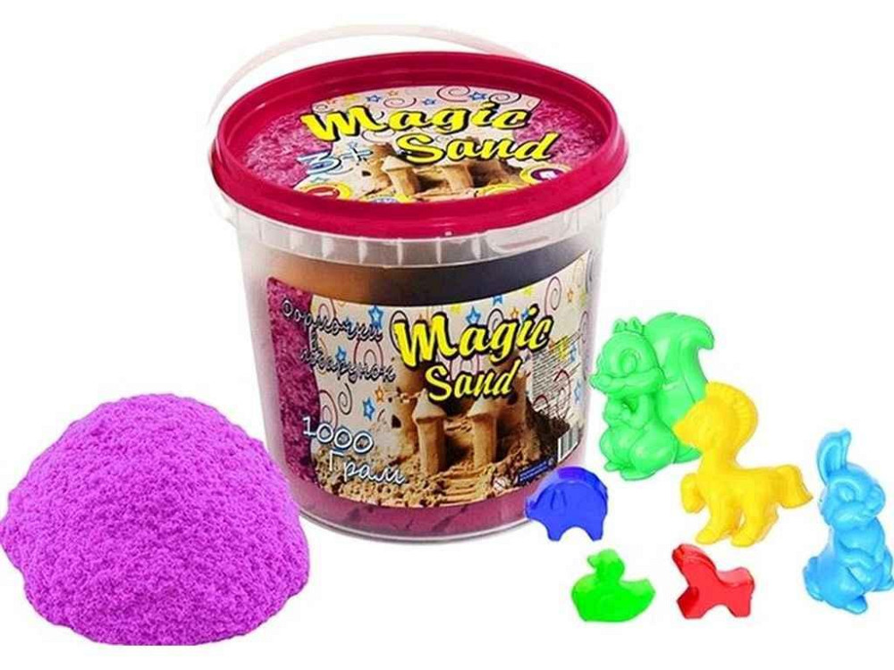 Кінетичний пісок Magic sand у відрі 1кг Рожевий ТМ STRATEG Київ - фото 1