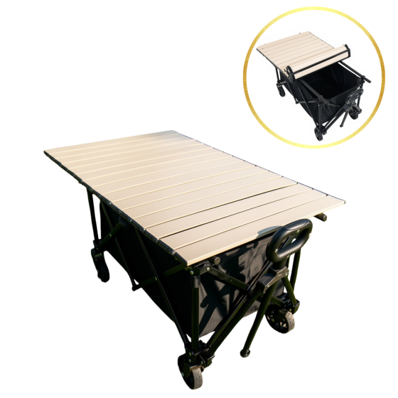Стільниця для кемпінгового візка 90×55 см, складна, для відпочинку на природі, пікніка, риболовлі, залізна, під обідню зону, Кам'янець-Подільський