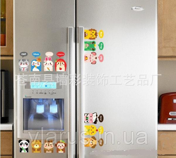 Дитяча наклейка на стіну Звірятка англійською мовою Київ - фото 2