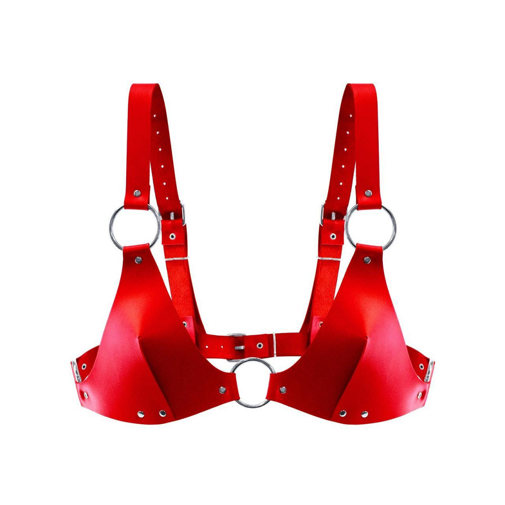 Лиф из натуральной кожи Feral Feelings - Bikini Top Red Sex Aura Киев - изображение 1