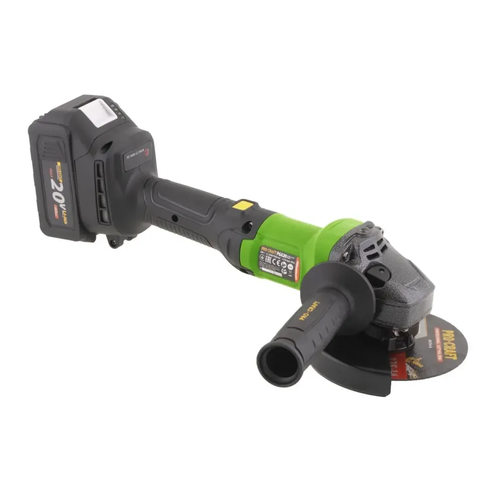 Болгарка акумуляторна з акб і зарядкою Procraft PGA-20 ,Безщіткова акумуляторна шліфмашина,Безщіткова болгарка Львів - фото 8