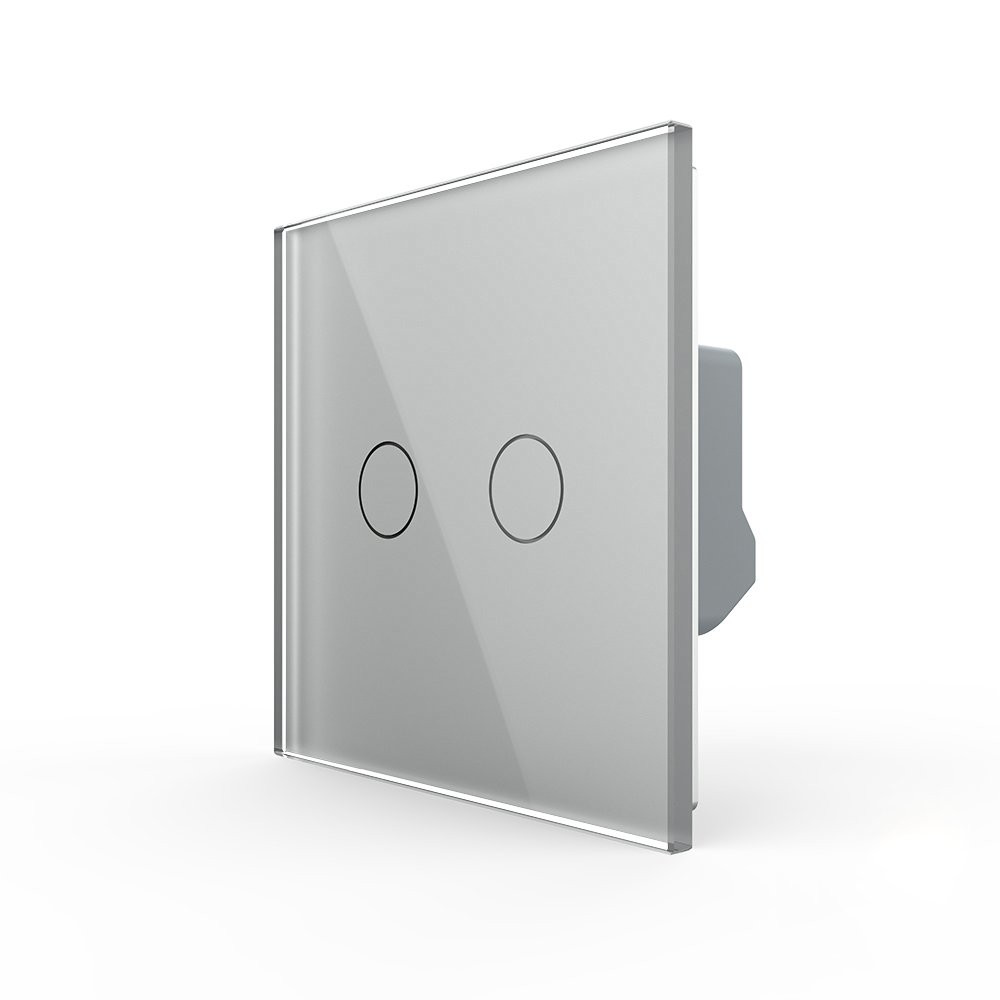 LIVOLO Сенсорна кнопка 2 сенсора 12/24В Livolo сірий скло (VL-FC2HC-2IP) Коломия - фото 8