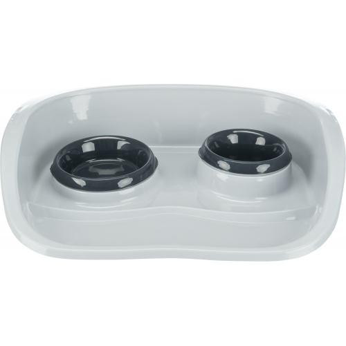 Миска Trixie для собак, подвійна з піддоном, пластикова, 46х11х30 см, 250/300 мл Вінниця - фото 4