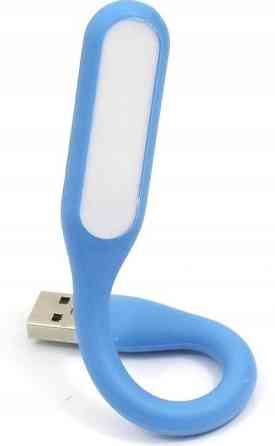 Світлодіодна USB Лампа гнутка 17 см Led Light для ноутбуків та повербанків Blue Нововолинськ
