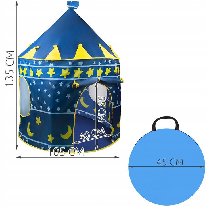 Детская Палатка - замок игровой с чехлом Kruzzel (23474) Blue Нововолынск - изображение 9