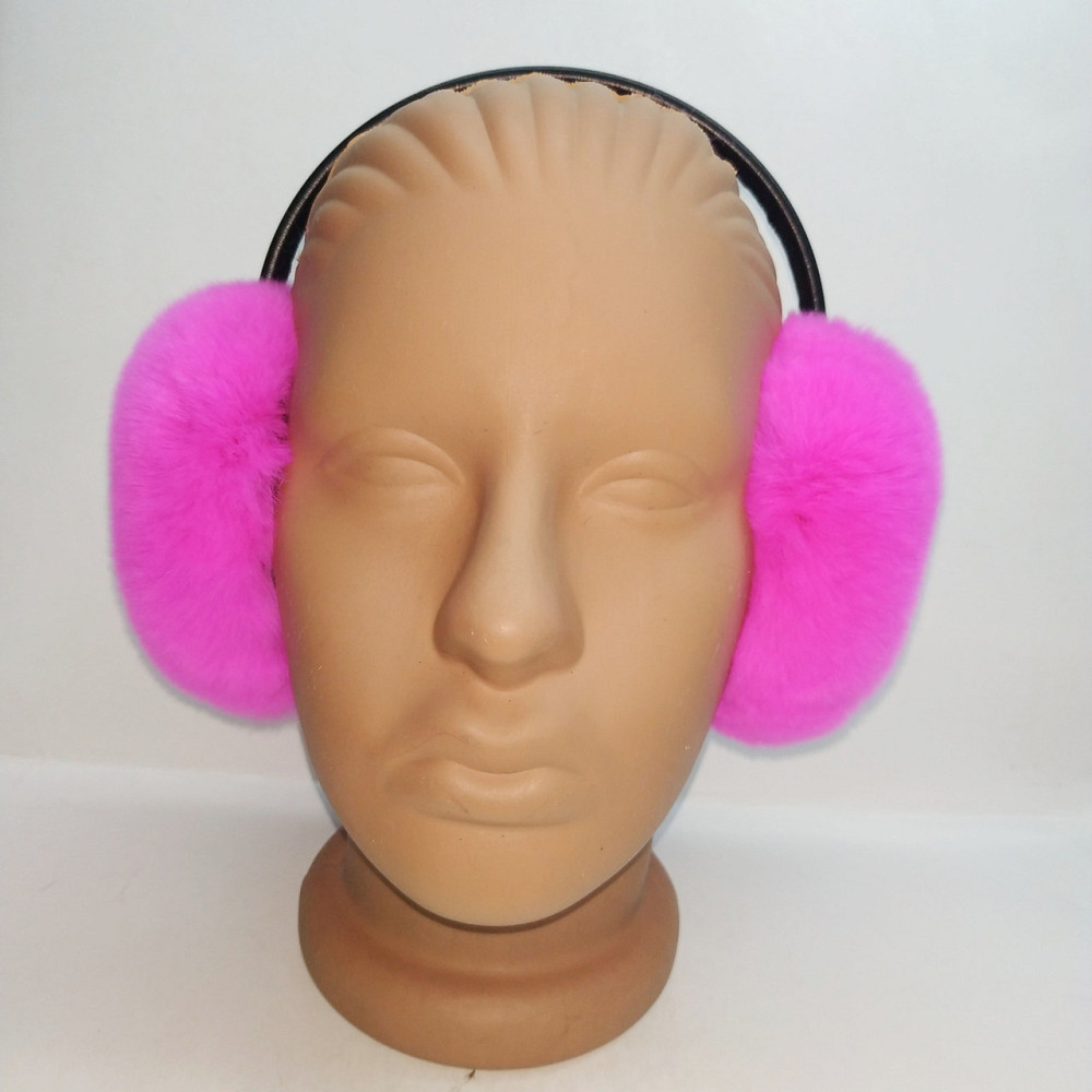 Хутряні навушники жіночі з Rex Фуксія Харків - фото 2