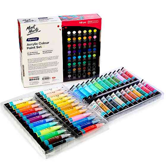 Акриловые краски, Набор качественных акриловых красок для рисования Mont Marte 48 шт х 36 мл, Видеообзор! Каменец-Подольский