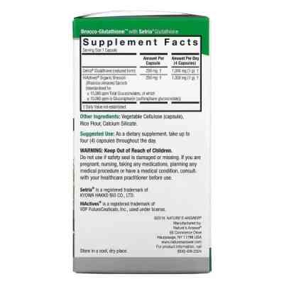 Вітамінно-мінеральний комплекс Nature&apos;s Answer Брокко-глутатион, 500 мг, Brocco-Glutathione, 60 вегетарианских ка (NTA-16030) Вінниця