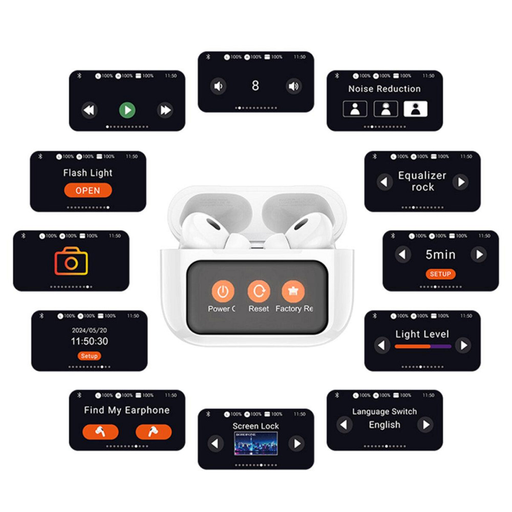 Наушники беспроводные BOROFONE BW76 Brocade true wireless ANC noise reduction touch screen BT headset Одесса - изображение 7