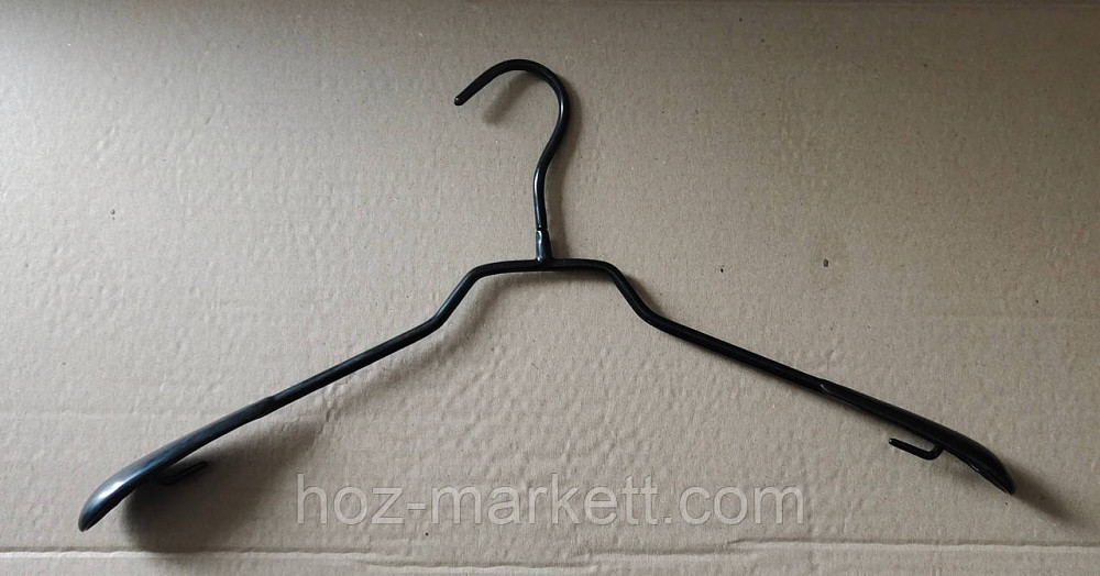 Вішалки плічка, тремпіль металевий у силіконі без перекладини широкий 40 см Харків - фото 1
