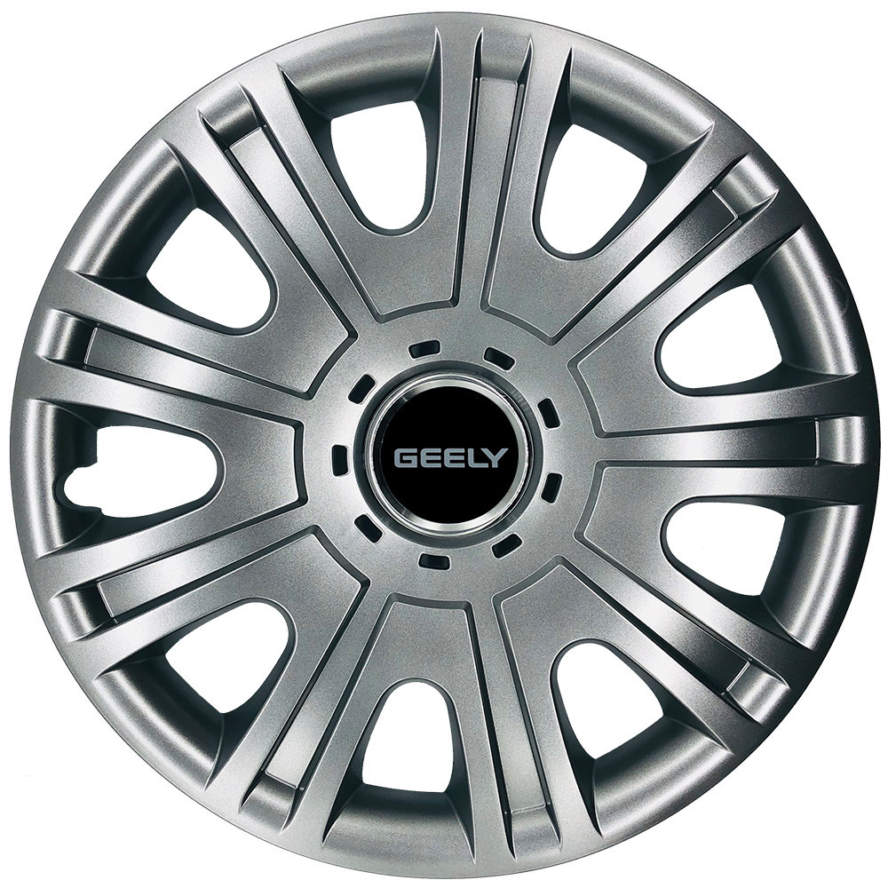 Автомобільні модельні ковпаки R15 Geely 319 4шт, SJS, сріблясті Київ - фото 1