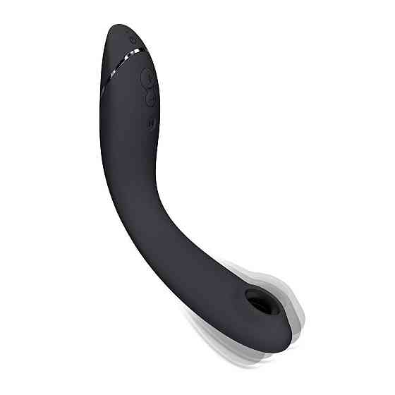 Вакуумный стимулятор для точки G и клитора с вибрацией Womanizer OG Dark Grey, 12 уровней, 3 режима Sex Aura Киев