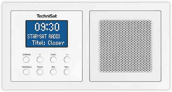 Радіо TechniSat DigitRadio UP1 білий DAB+ FM Bluetooth вбудовуване у подвійний підрозетник з будильником 2 Вт цифрові радіостанції Київ