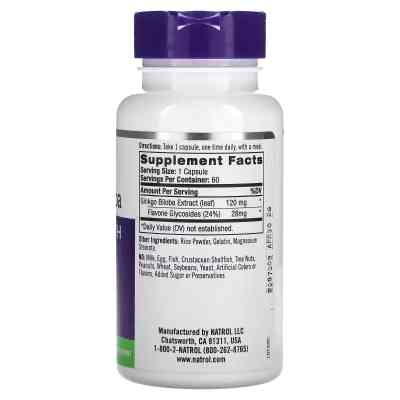 Вітамінно-мінеральний комплекс Natrol Вітамін E, 268 мг, Super Vitamin E, 90 гелевих капсул¶Гінкго Білоба, 120 мг, Ginkgo Biloba, 60 к (NTL-00768) Вінниця