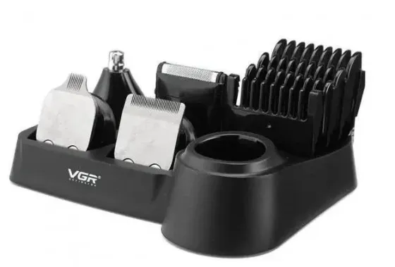 Машинка для стрижки волосся VGR V-105 акумуляторна 7 насадок, USB зарядка, дисплей, тример 5 в 1 Одеса