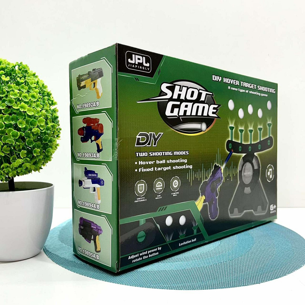 Пістолет з мішенню Повітряний тир м'які патрони літаючі кульки (19891B) Чернігів - фото 7