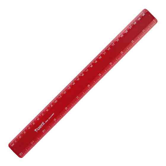 Лінійка Axent plastic, 30cm, matt, burgundy (7530-04-А) Вінниця