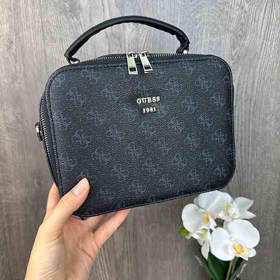 Модна жіноча міні сумочка клатч стиль Guess чорна сумка на плече ( 26890 ) Харьков