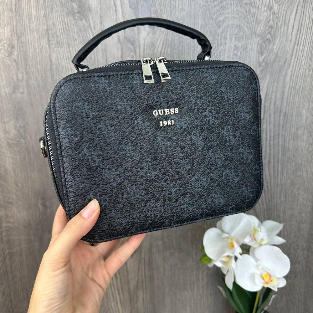 Модна жіноча міні сумочка клатч стиль Guess чорна сумка на плече ( 26890 ) Харьков - изображение 1