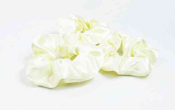 Гумка для волосся атласна Молочний Харків