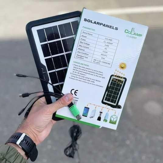 Компактная солнечная панель CL-680 8Вт для кемпинга, путешествий и зарядки устройств 120×105мм Одесса - изображение 5