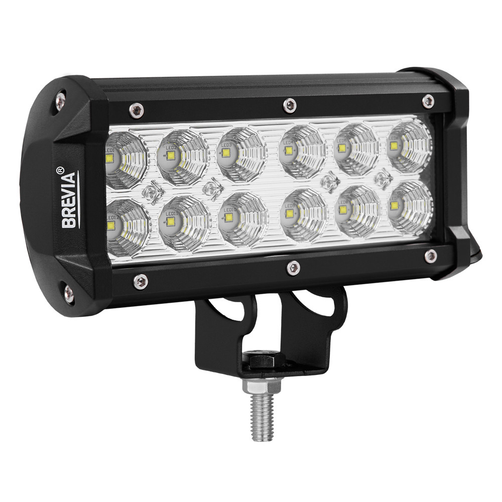 Фара светодиодная Brevia Cree Flood 10-30V, 36W (12x3W), 3000Lm, 1шт Львов - изображение 1