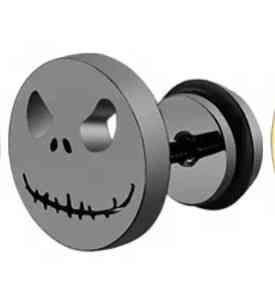 Серьги-пусеты Джек Скеллингтон «Кошмар перед Рождеством» – черный цвет, титановая сталь, готические унисекс се Киев