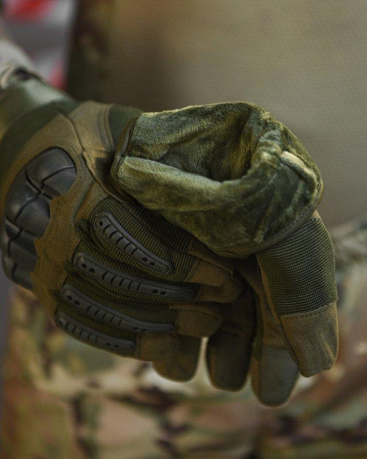 Зимові тактичні рукавички, олива ВТ4762 Одеса - фото 5