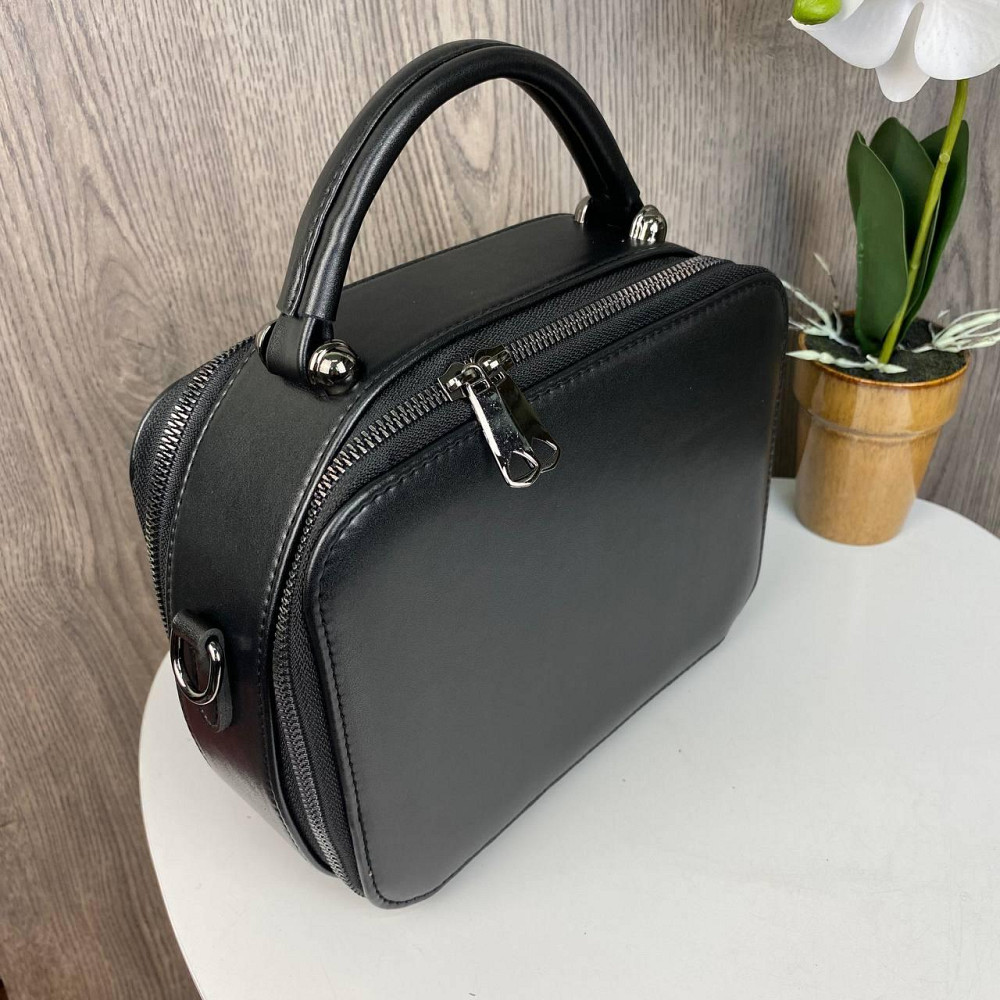 Якісна жіноча міні сумочка клатч YSL чорна екошкіра, стильна сумка на плече ( 27706 ) Харків - фото 5