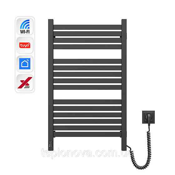 Електрична сушарка для рушників NAVIN Авангард X 480х800 Sensor з WI-FI правобічна, чорний муар Чернівці