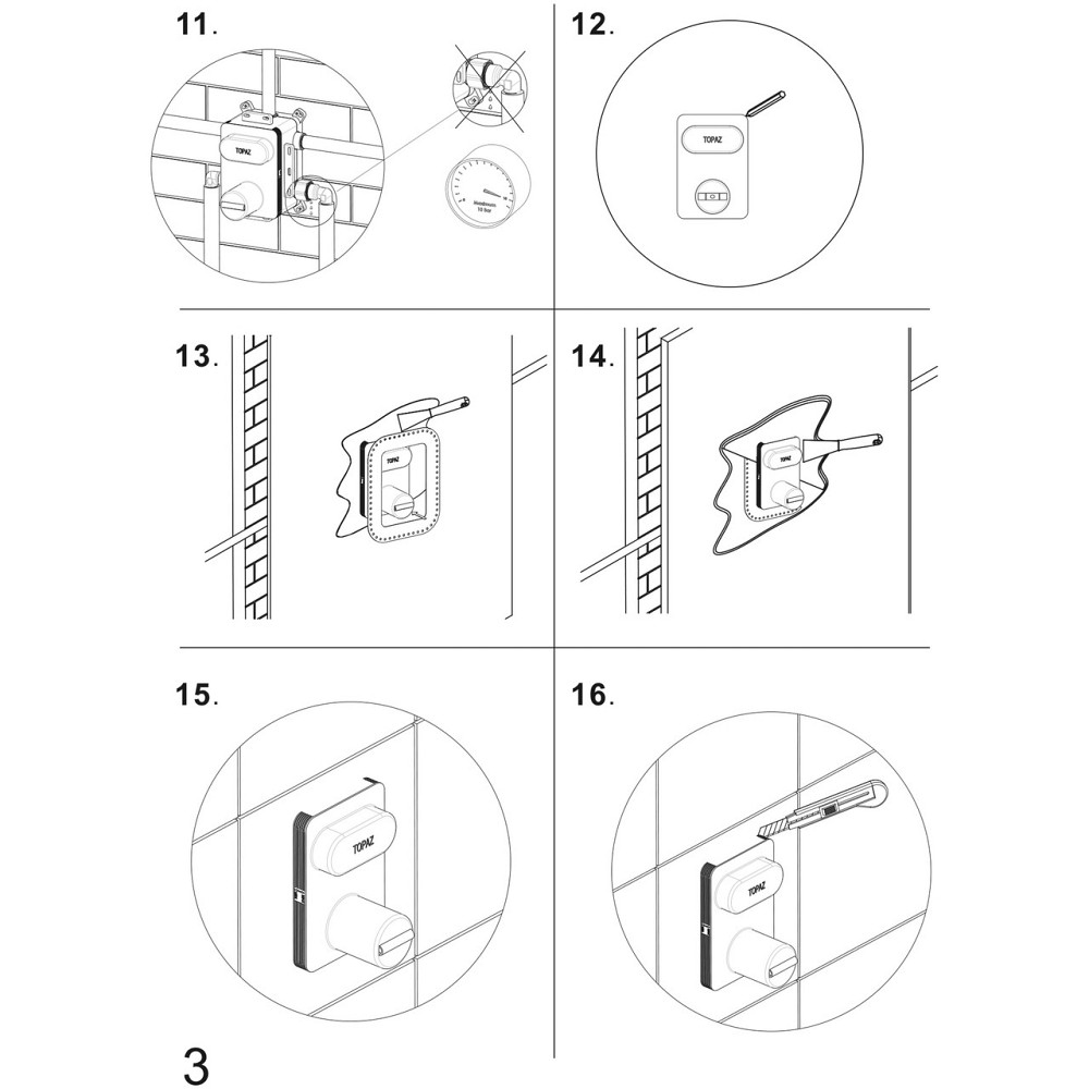 Душова система вбудована TOPAZ LOFT TLF 32117-L06-C-Termostat Київ - фото 7