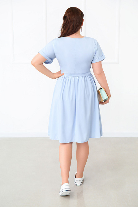 Женское платье миди Валенсия батал 50, Голубой Киев - изображение 4