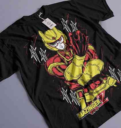 Футболка для мальчика аниме Мазингер З Раре Лого оверсайз (рост от 165 до 180 ) Черний AnimeJ1181m Днепр