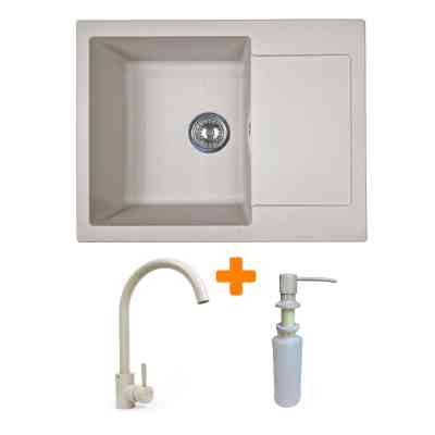 Мойка кухонная Adamant Minimal Avena + змішувач + дозатор (1824296902306) Винница