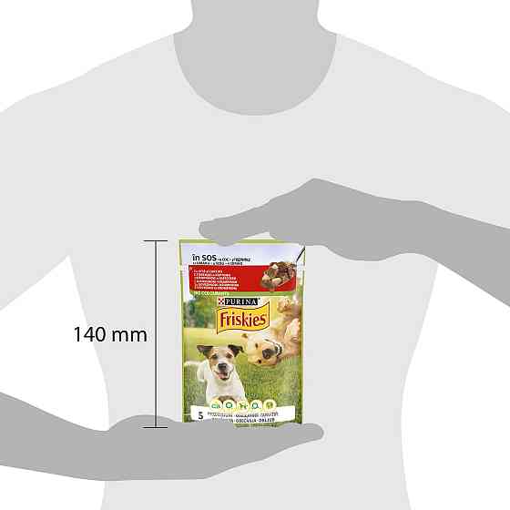 Влажный корм FRISKIES Adult для взрослых собак, кусочки в соусе, с говядиной и картофелем, 85 г Киев