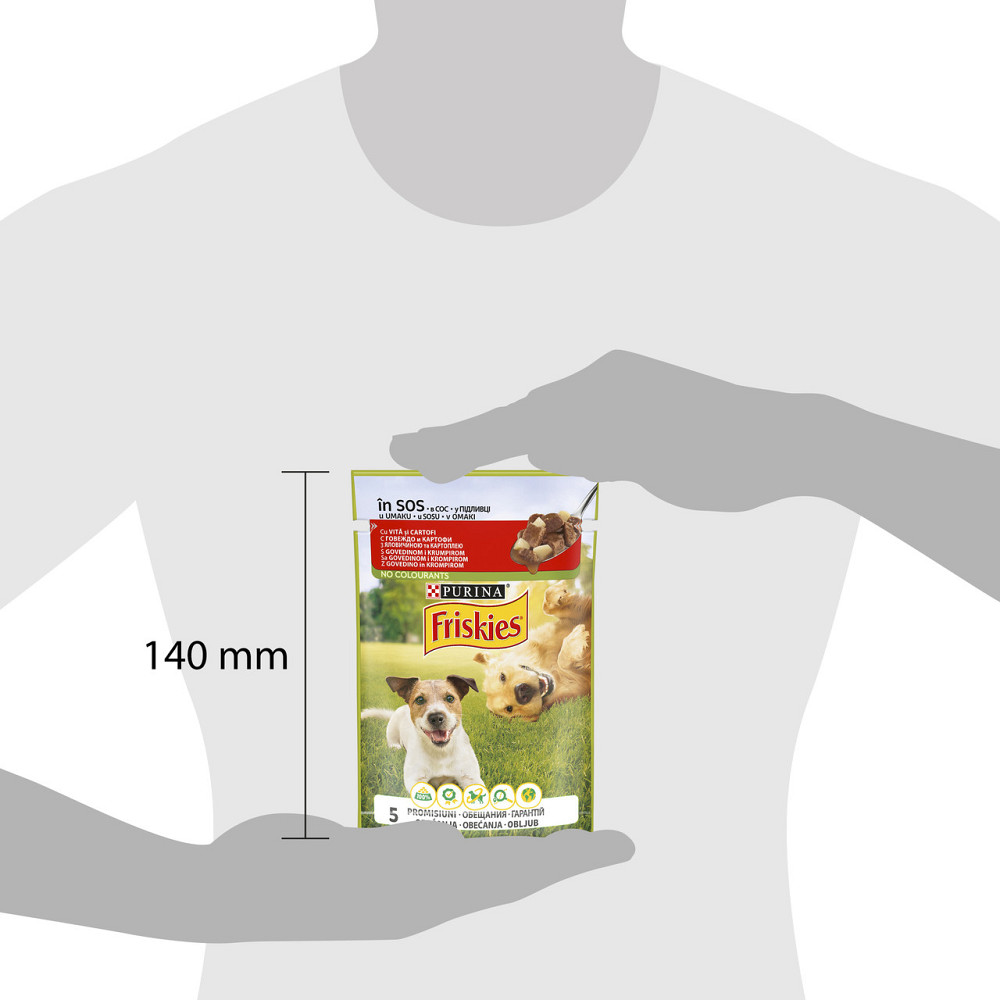 Вологий корм FRISKIES Adult для дорослих собак, шматочки у підливці, з яловичиною та картоплею, 85 г Київ - фото 3