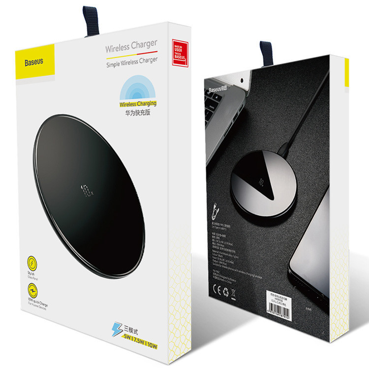 Бездротовий зарядний пристрій Baseus Simple Wireless Charger CCALL-CJK01 (Чорний) Николаев - изображение 7
