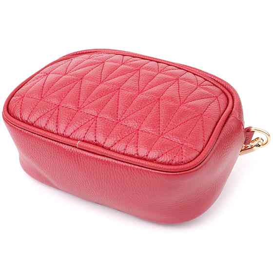 Яскрава жіноча сумка на кожен день із натуральної шкіри Vintage 22903 Червоний Київ