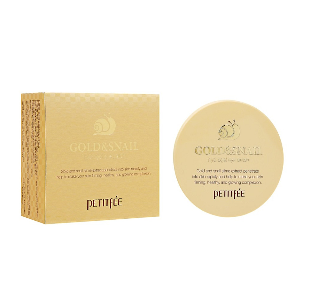 Гидрогелевые патчи для глаз Золото-Улитка Gold/Snail Hydrogel Eye Patch Petitfee & Koelf 60 шт Киев - изображение 2