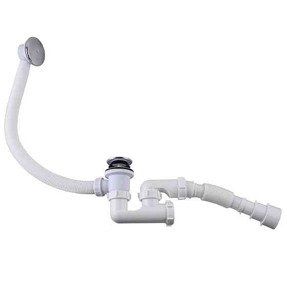 Сифон ″Waterstal″для ванни регульований Click-Clack з гнучкою трубою 32/40/50  (А - 18089) Луцьк