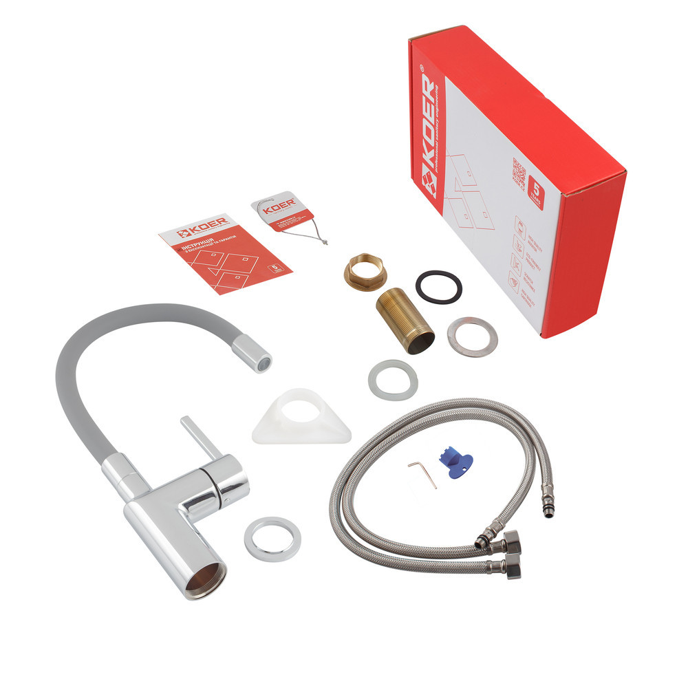 Кухонный смеситель Koer KB-70029-01 хромированный (KR5486) Харьков - изображение 2