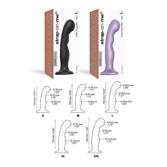 Насадка для страпона Strap-On-Me Dildo Plug P&G Black XL Sex Aura Київ