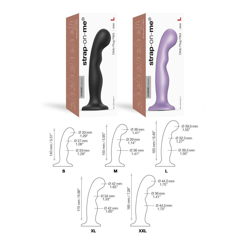 Насадка для страпона Strap-On-Me Dildo Plug P&G Black XL Sex Aura Київ - фото 4